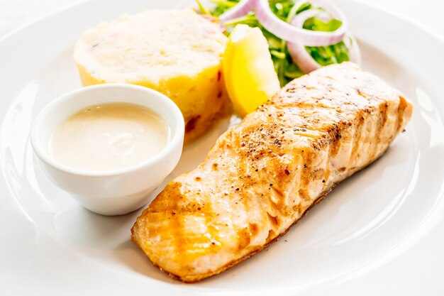 Salmon meat fillet steak