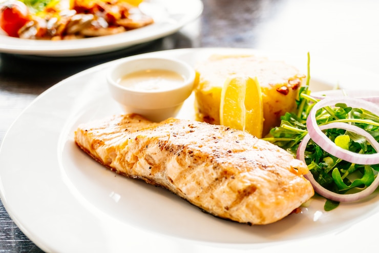 Free Photo salmon meat fillet steak