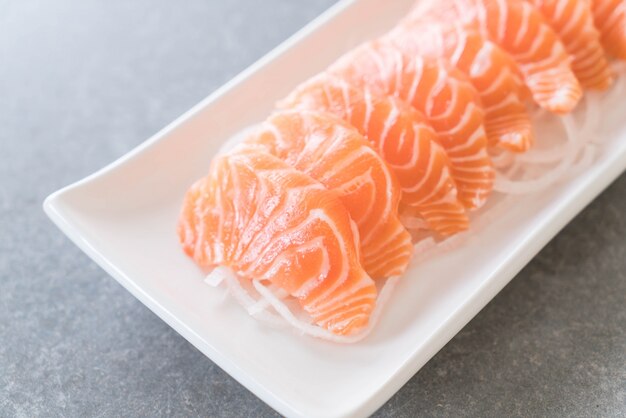 Salmon raw sashimi