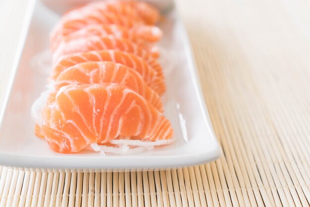 Salmon raw sashimi