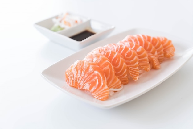 Salmon raw sashimi