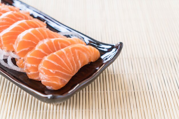 Salmon raw sashimi