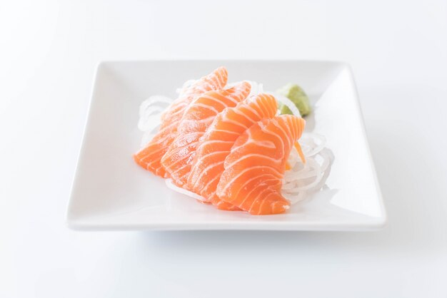 Salmon raw sashimi