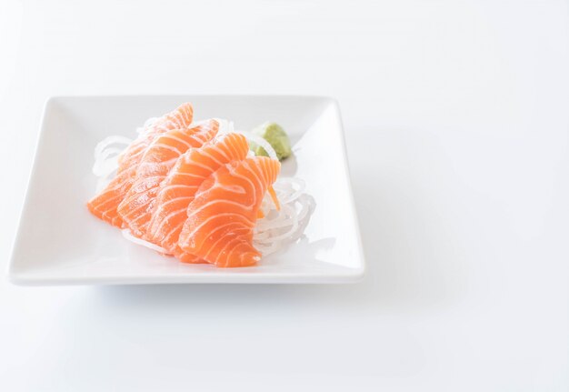 Salmon raw sashimi