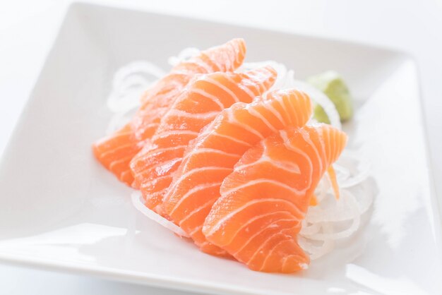 Salmon raw sashimi