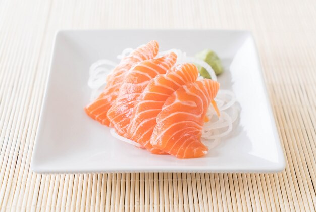 Salmon raw sashimi