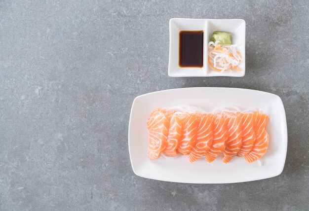 Salmon raw sashimi