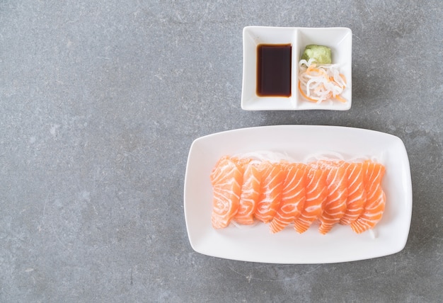 Salmon raw sashimi