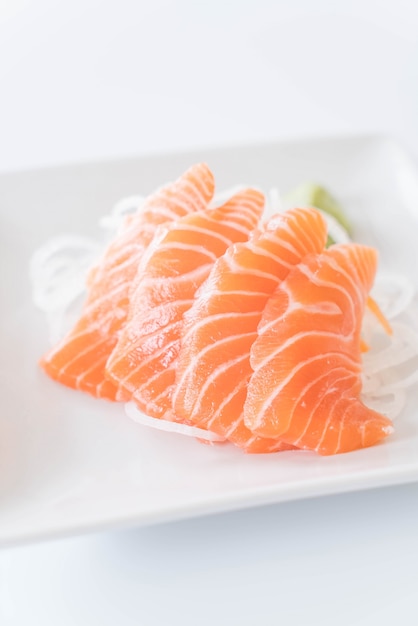 Free photo salmon raw sashimi