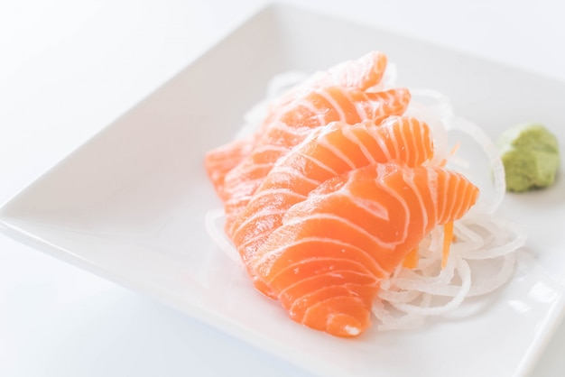 Salmon raw sashimi