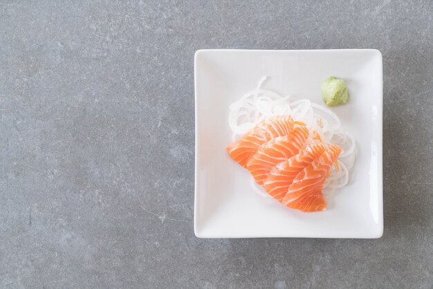 Salmon raw sashimi