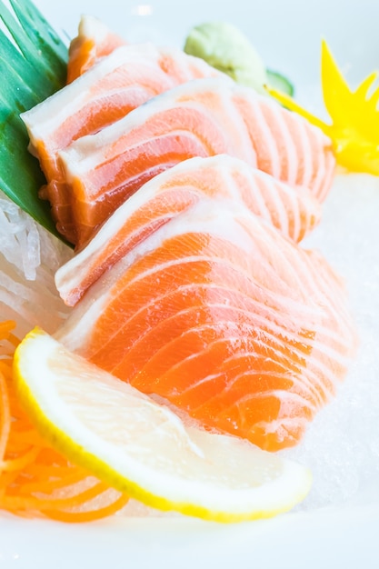 Salmon sashimi