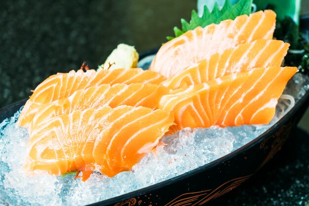 Salmon sashimi