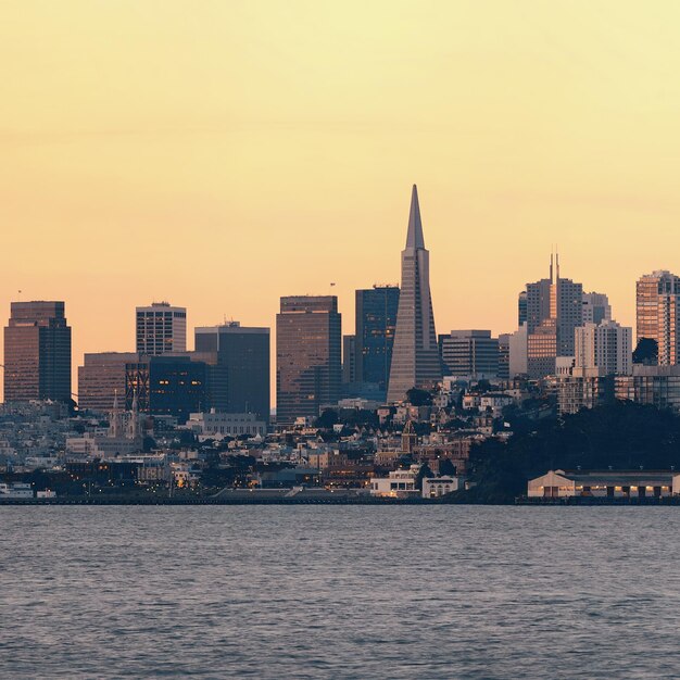 San Francisco city skyline with urban architectures.