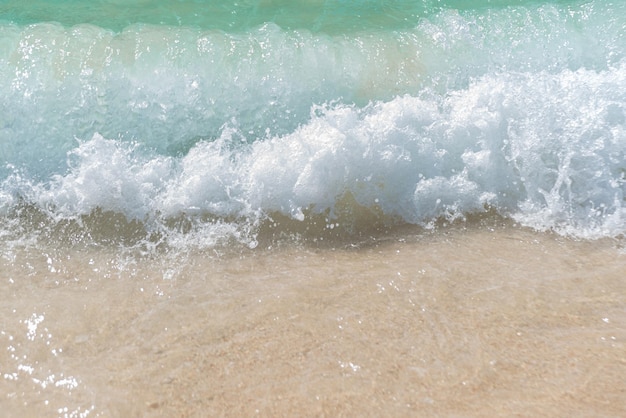砂浜と海の波