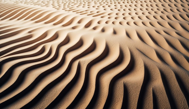 Foto gratuita le dune di sabbia si increspano nell'arido calore africano generato dall'intelligenza artificiale
