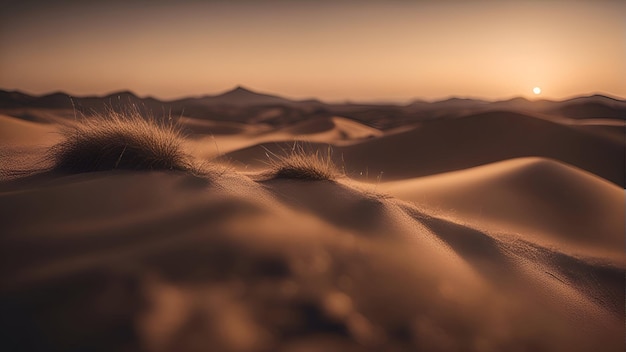 Foto gratuita dune di sabbia nel deserto del sahara al tramonto marocco africa