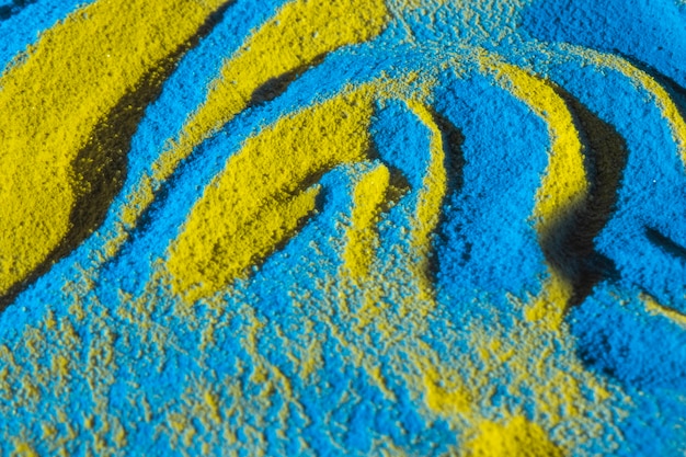 Sand randomly shapes top view