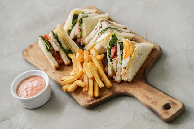 Sandwiches with french fries