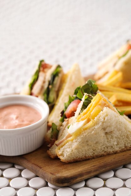 Sandwiches with french fries