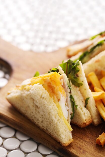 Sandwiches with french fries