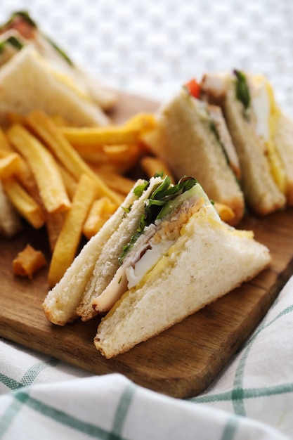 Sandwiches with french fries