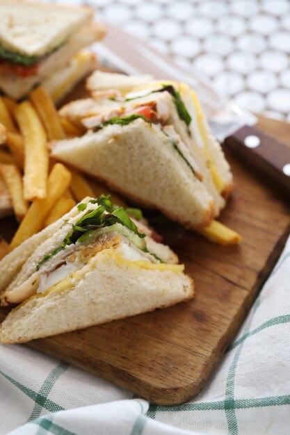 Sandwiches with french fries