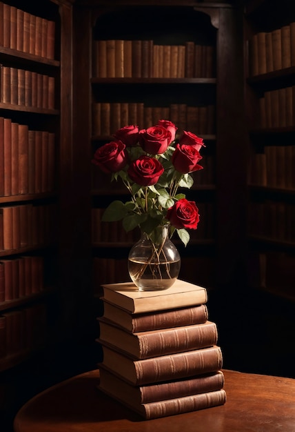 Foto gratuita celebrazione di sant jordi con libro e rosa