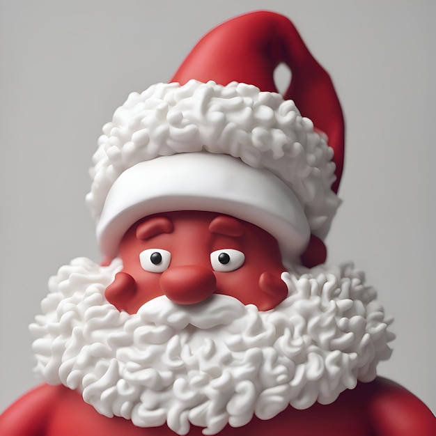 Free photo santa claus on a gray background christmas and new year concept