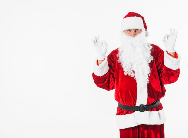 Santa Claus showing okay gesture