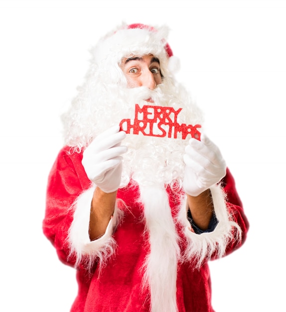 Free photo santa with lyrics that say 