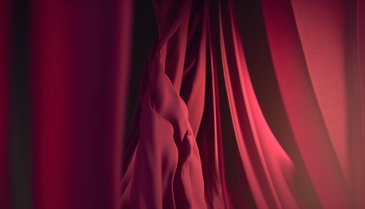 Free Photo satin fabric in trendy color viva magenta generative ai