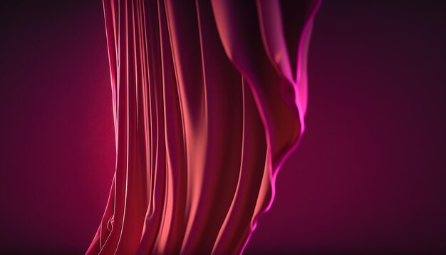 Satin fabric in trendy color Viva Magenta generative AI