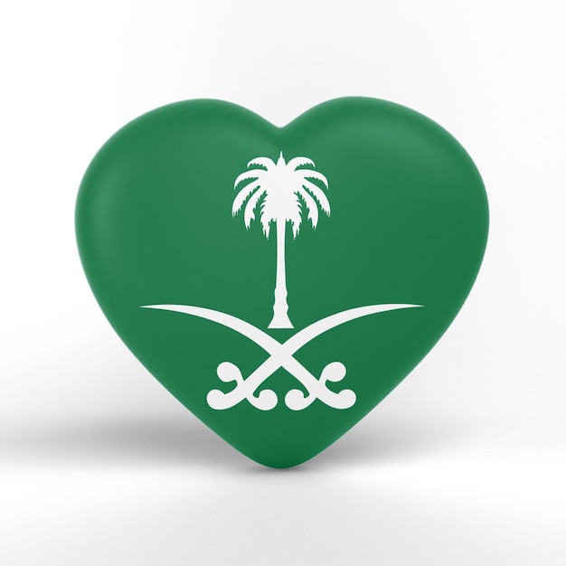 Saudi Arabia Flag Heart