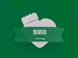 Free photo saudi arabia heart banner