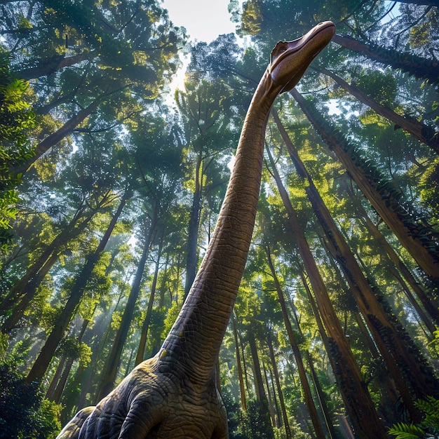 Sauropod dinosaur in nature