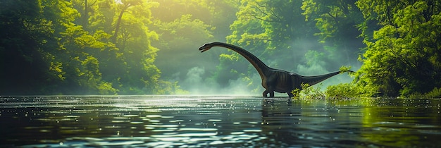 Foto gratuita dinosauro sauropode in natura