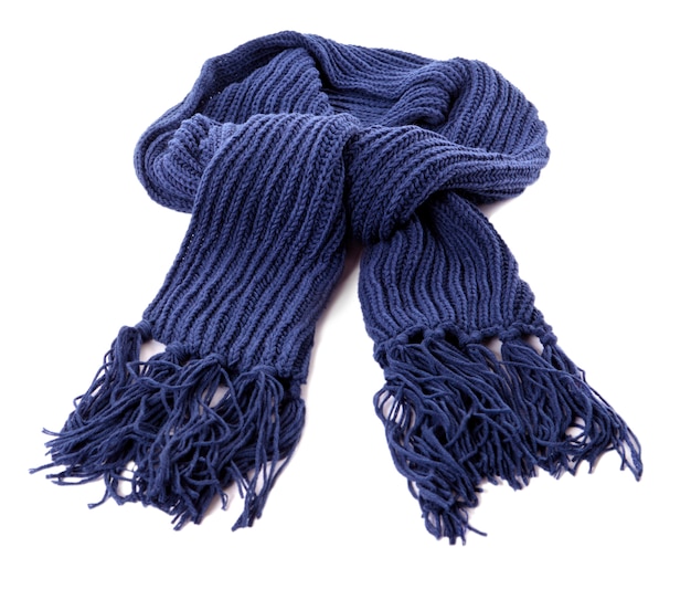 ブルーの冬のスカーフ