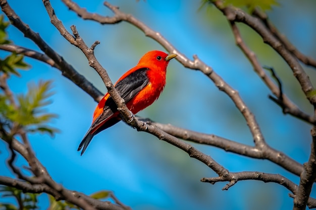 アカフウキンチョウ（Piranga olivacea