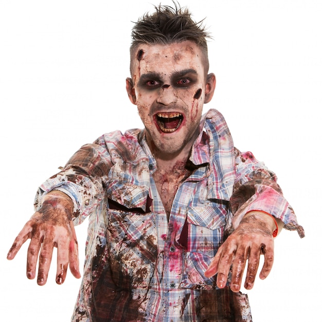 Free photo scary zombie cosplay