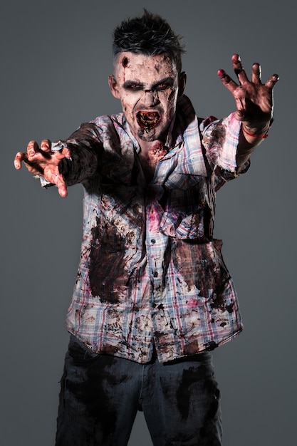 Scary zombie costume cosplay