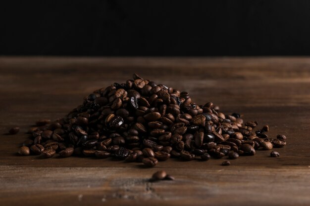 Scattered coffee beans