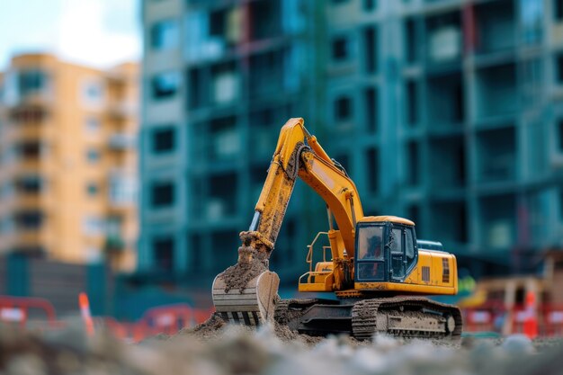 Free photo scene of construction site with equipment