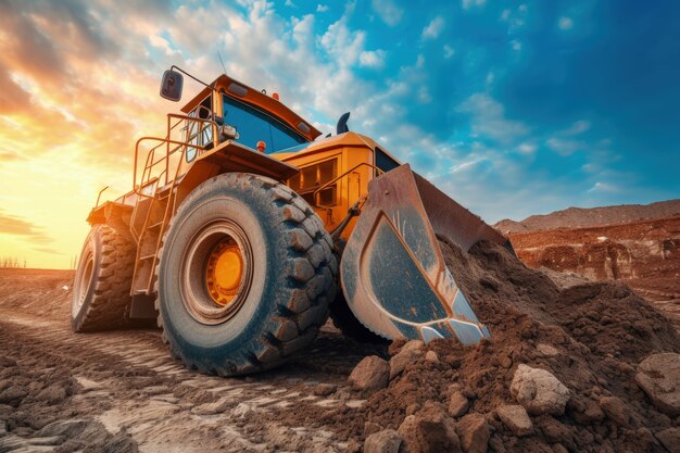 Scene of construction site with equipment