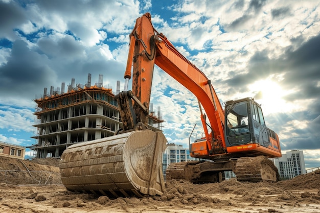 Free photo scene of construction site with equipment