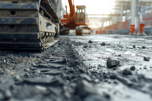 Free photo scene of construction site with equipment