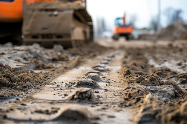 Free photo scene of construction site with equipment