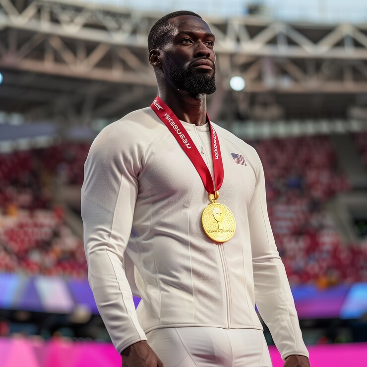 Free Photo scene from the olympic games tournament with athletes competing