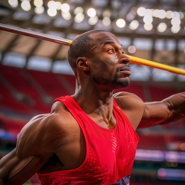 Free photo scene from the olympic games tournament with athletes competing