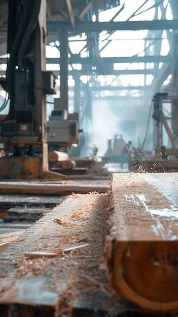 Free photo scene from the wood working industry and factory